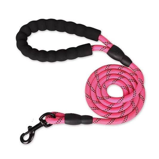 Reflective Dog Leash with Padded Handle - Durable Dual Traction Rope for Strong Dogs - Boost Safety and Control