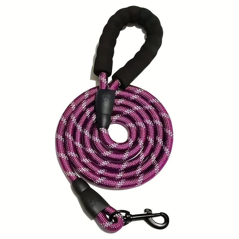 Reflective Dog Leash with Padded Handle - Durable Dual Traction Rope for Strong Dogs - Boost Safety and Control