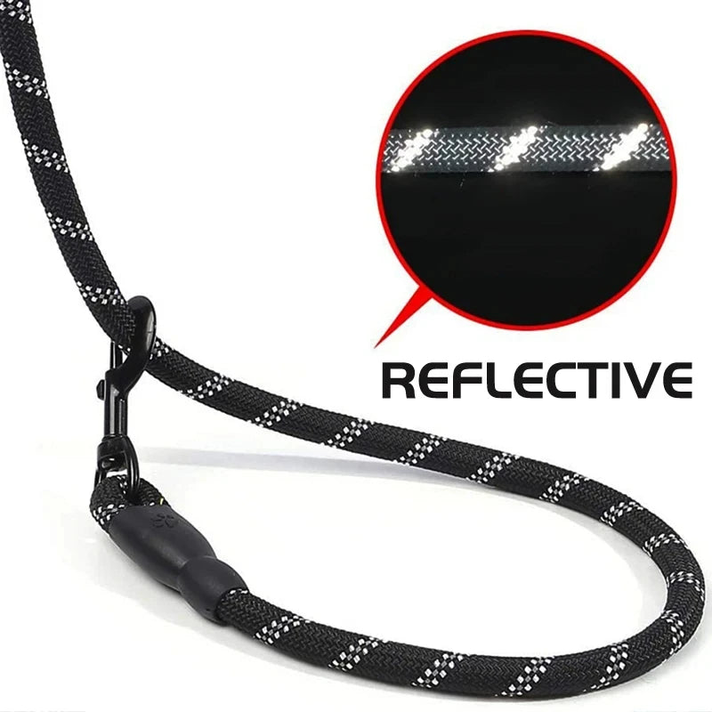 Reflective Dog Leash with Padded Handle - Durable Dual Traction Rope for Strong Dogs - Boost Safety and Control