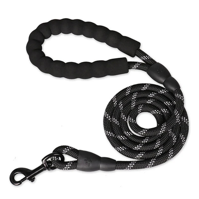 Reflective Dog Leash with Padded Handle - Durable Dual Traction Rope for Strong Dogs - Boost Safety and Control